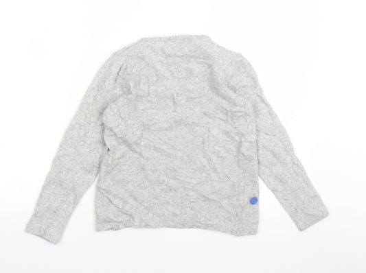 Benedetta B Womens Grey Polka Dot Pullover Jumper Size S