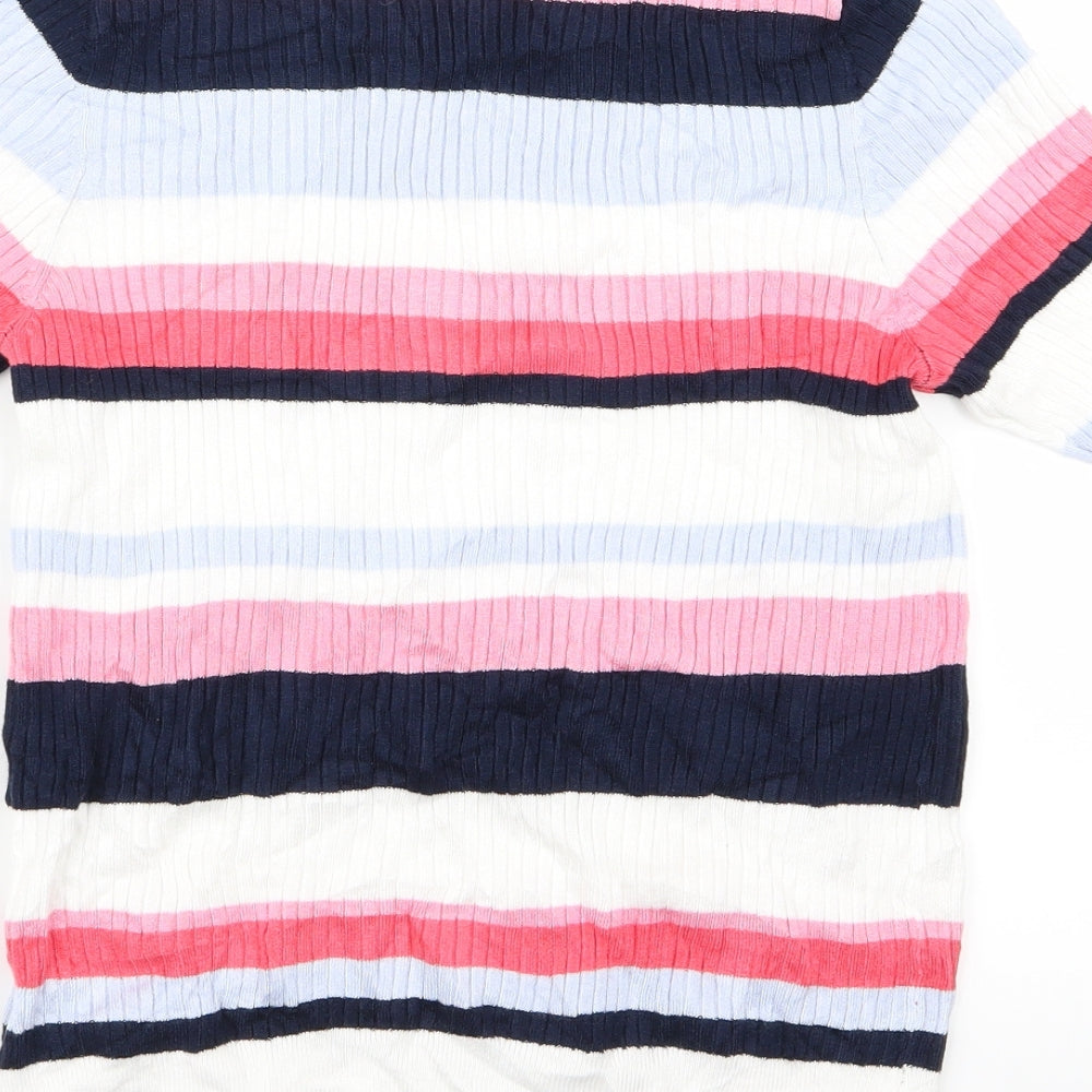 m*s Womens Multicoloured Striped Pullover Jumper Size 12