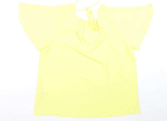 F&F Womens Yellow Basic T-Shirt Size 14
