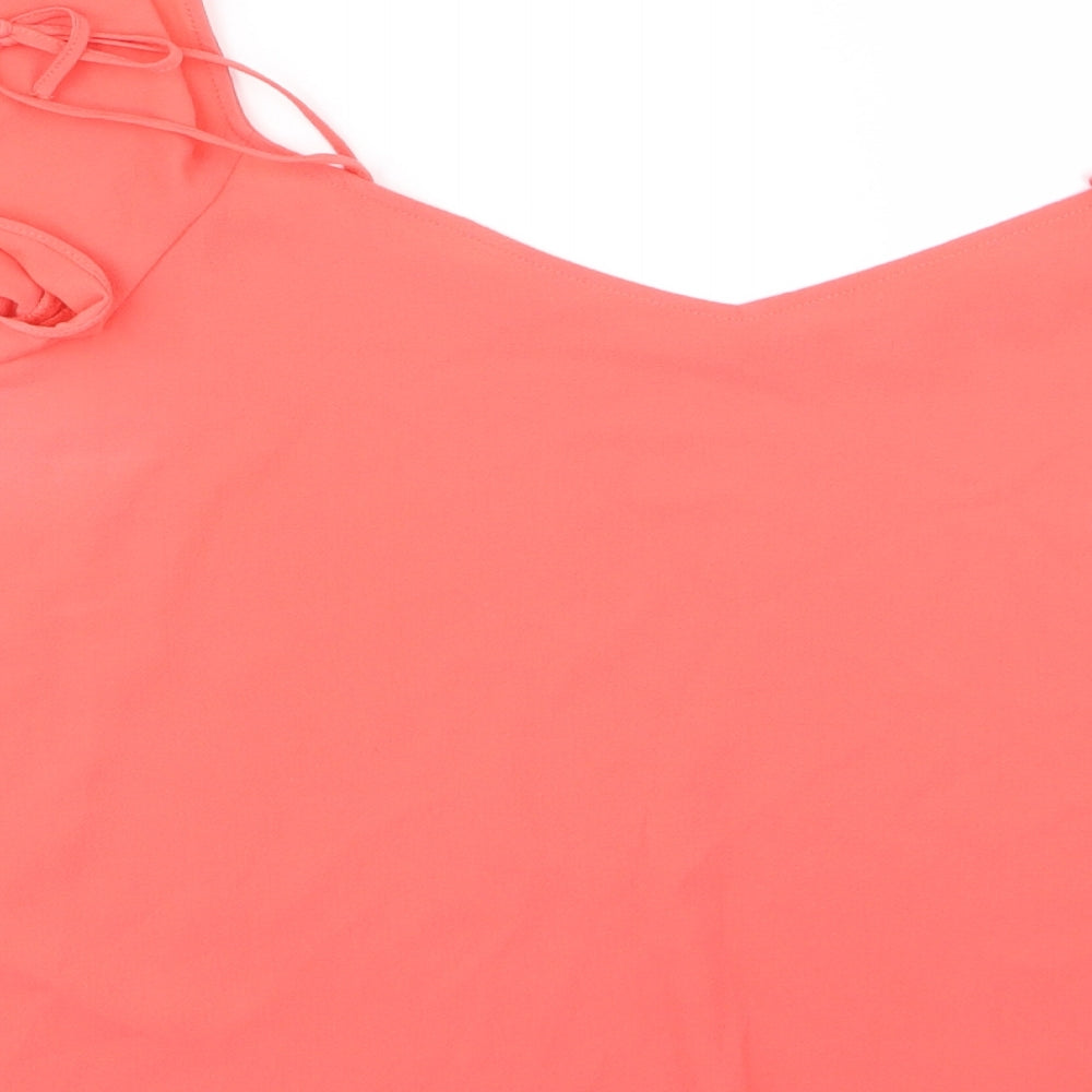 Womens UK Size 12 Topshop Pink Basic Blouse