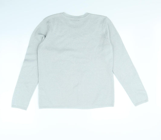 BM Womens Silver Pullover Jumper Size S