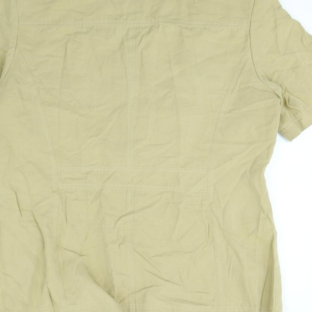 Country Casuals Womens Beige Jacket Size 14 - shoulder pads