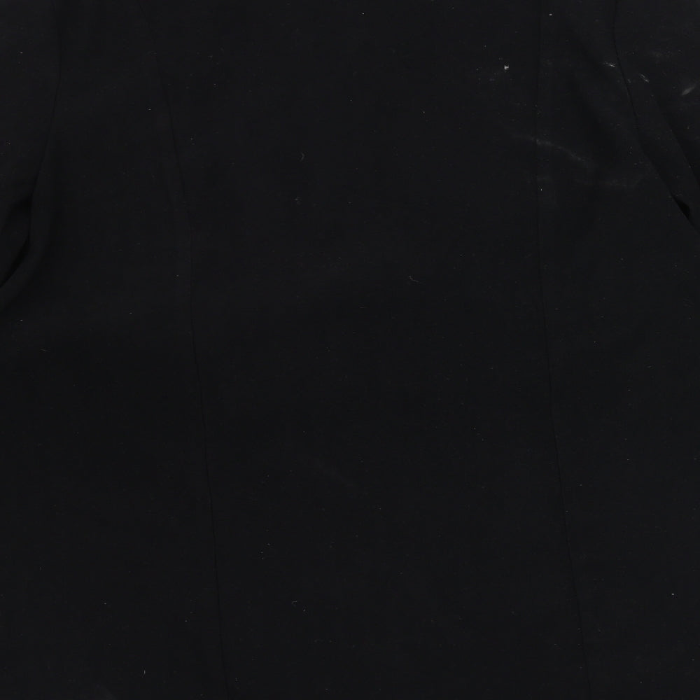 Womens UK Size 12 Dorothy Perkins Black Overcoat