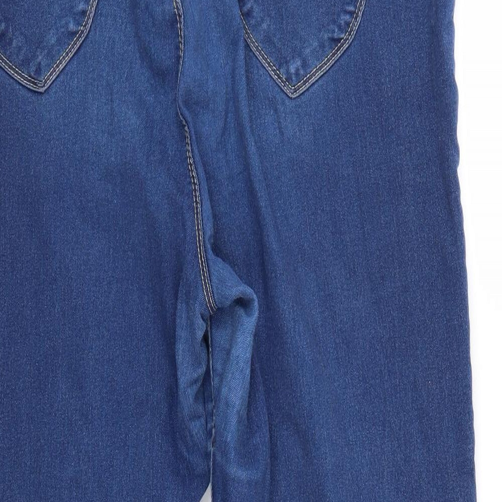 Dorothy Perkins Womens Blue  Denim Straight Jeans Size 12 L25 in