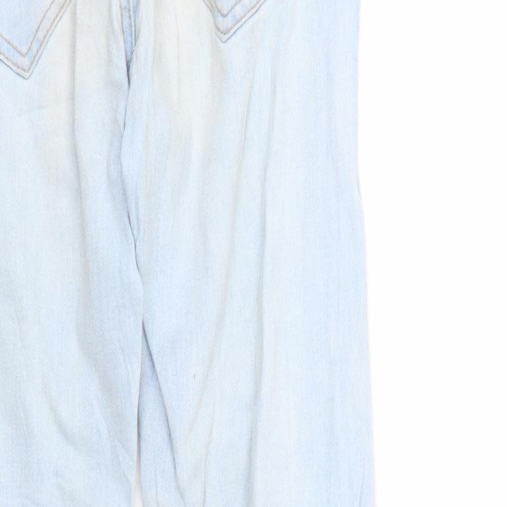 Denim & Co. Womens Blue Denim Tapered Jeans Size 4 L26 in