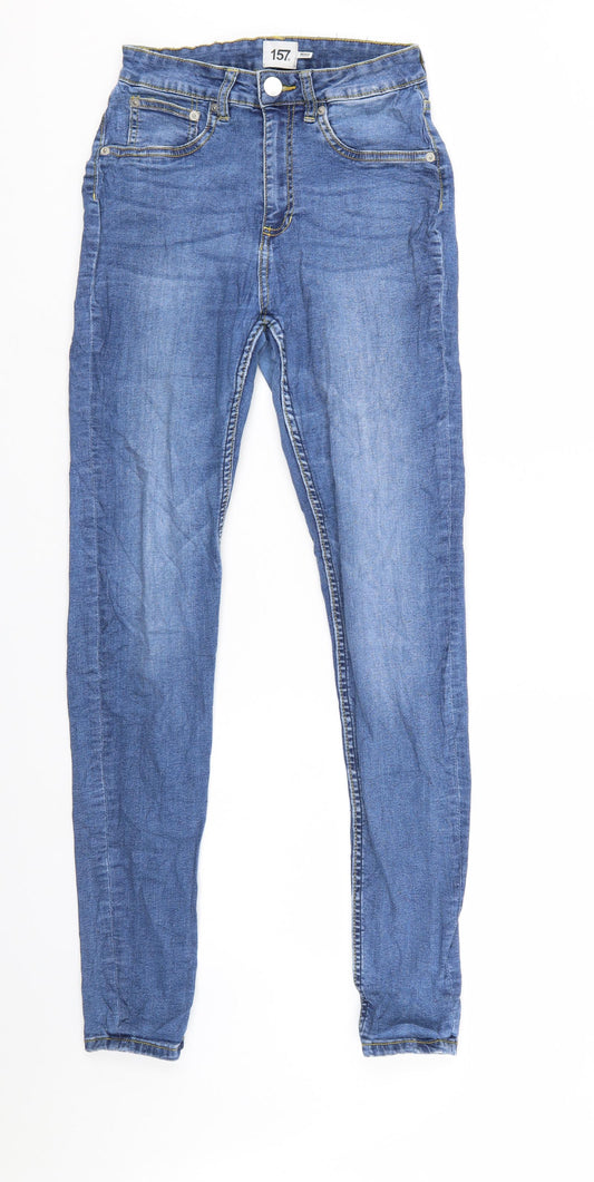 157 Womens Blue Denim Tapered Jeans Size M L31 in