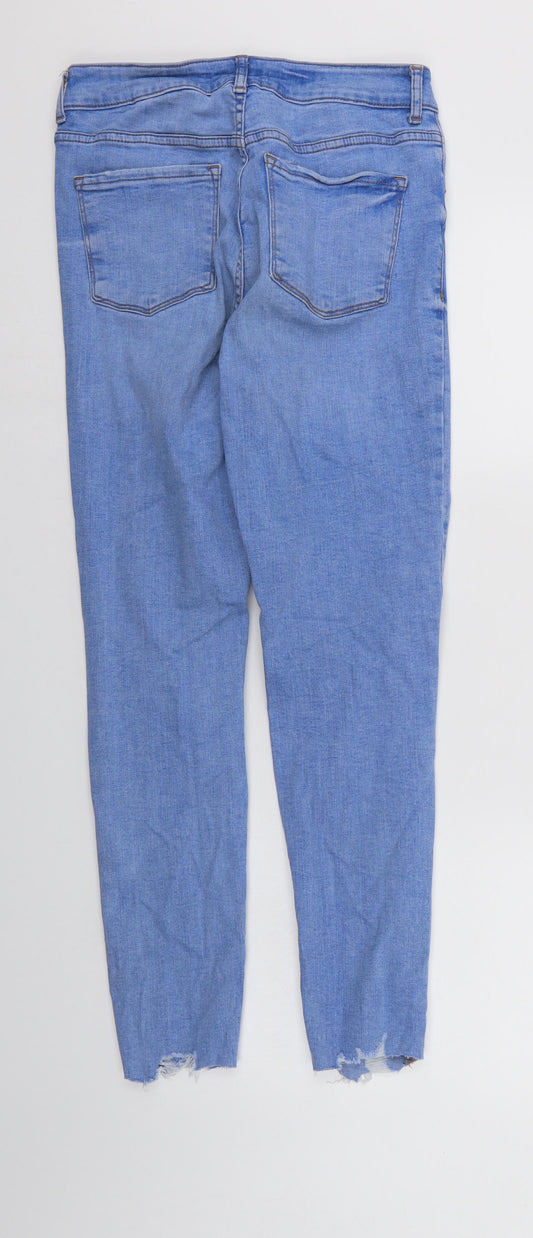 Denim & Co. Womens Blue Denim Straight Jeans Size 8 L27 in
