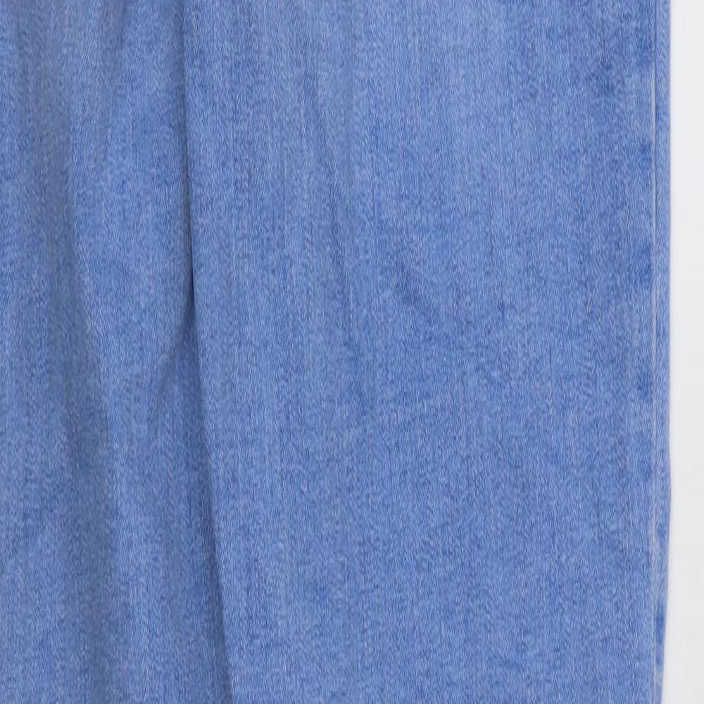 Denim & Co. Womens Blue Denim Straight Jeans Size 8 L27 in