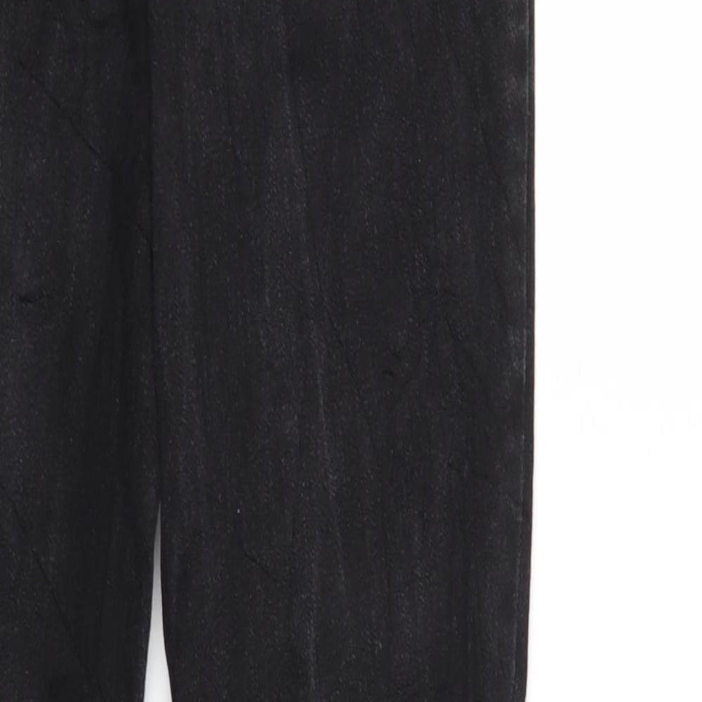 Womens UK Size 8 Up Fashion Regular Fit Straight Black Jeans
