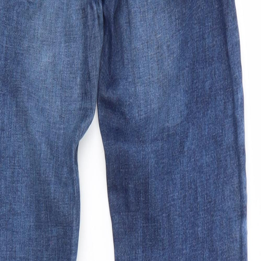 Womens UK Size 8 Preworn Regular Fit Tapered Blue Jeans