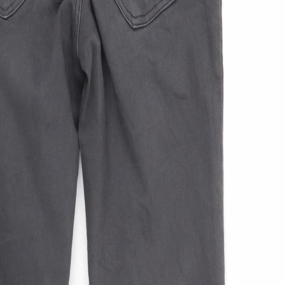 Zara Womens Grey Denim Tapered Jeans Size 8 L28 in