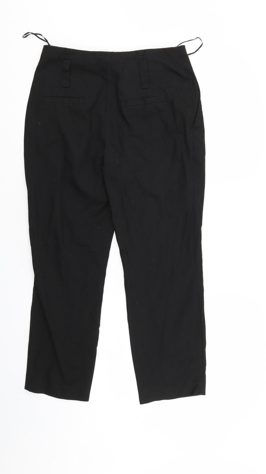 Womens UK Size 8 NEXT Regular Fit Black Trousers