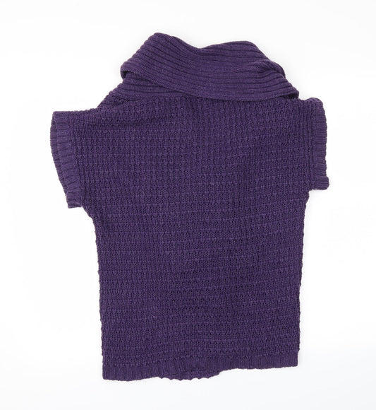 George Womens Purple Wrap Jumper Size L
