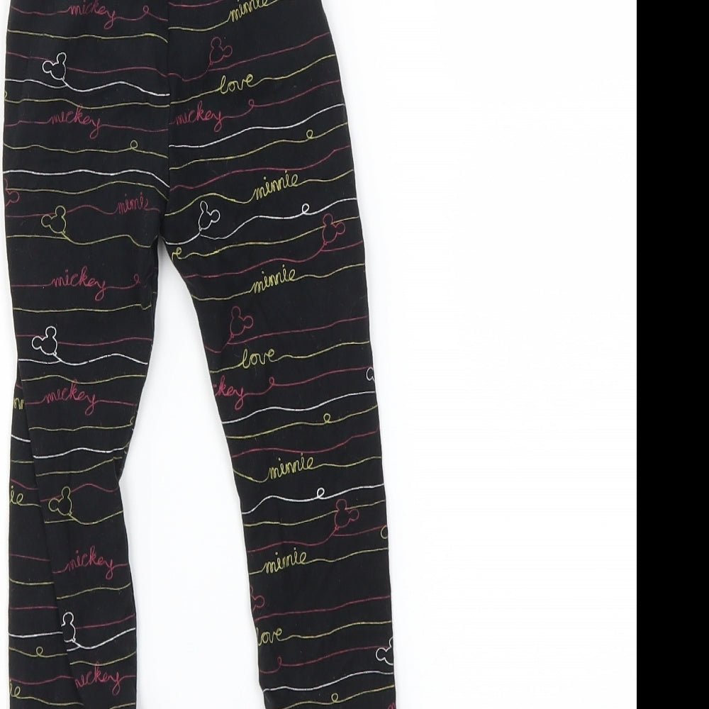 Disney Girls Black Pedal Pusher Leggings Size 18-24 Months