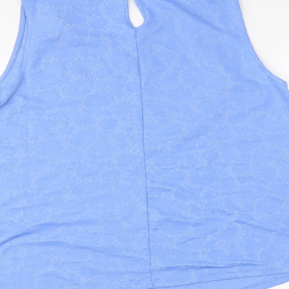 Authentic Womens Blue Basic Tank Size 22