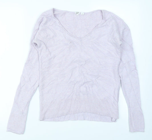 Gap Womens Purple Knit Pullover Jumper Size XS