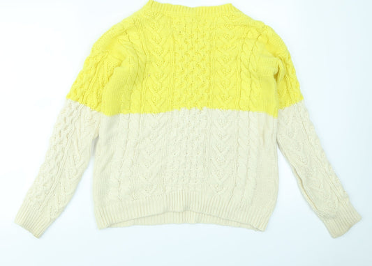 FOREVER 21 Womens Yellow Pullover Jumper Size M