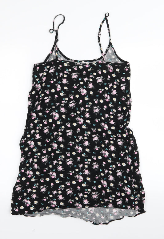 Cotton On Womens Black Floral A-Line Size XS