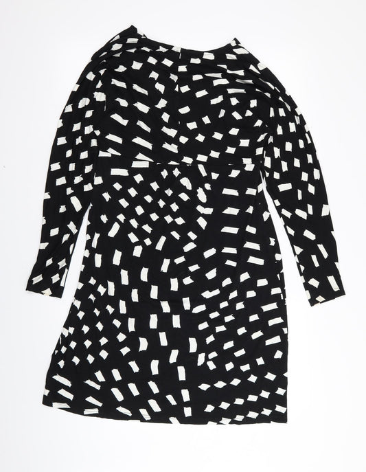 pomodoro Womens Black Geometric Pencil Dress Size 12