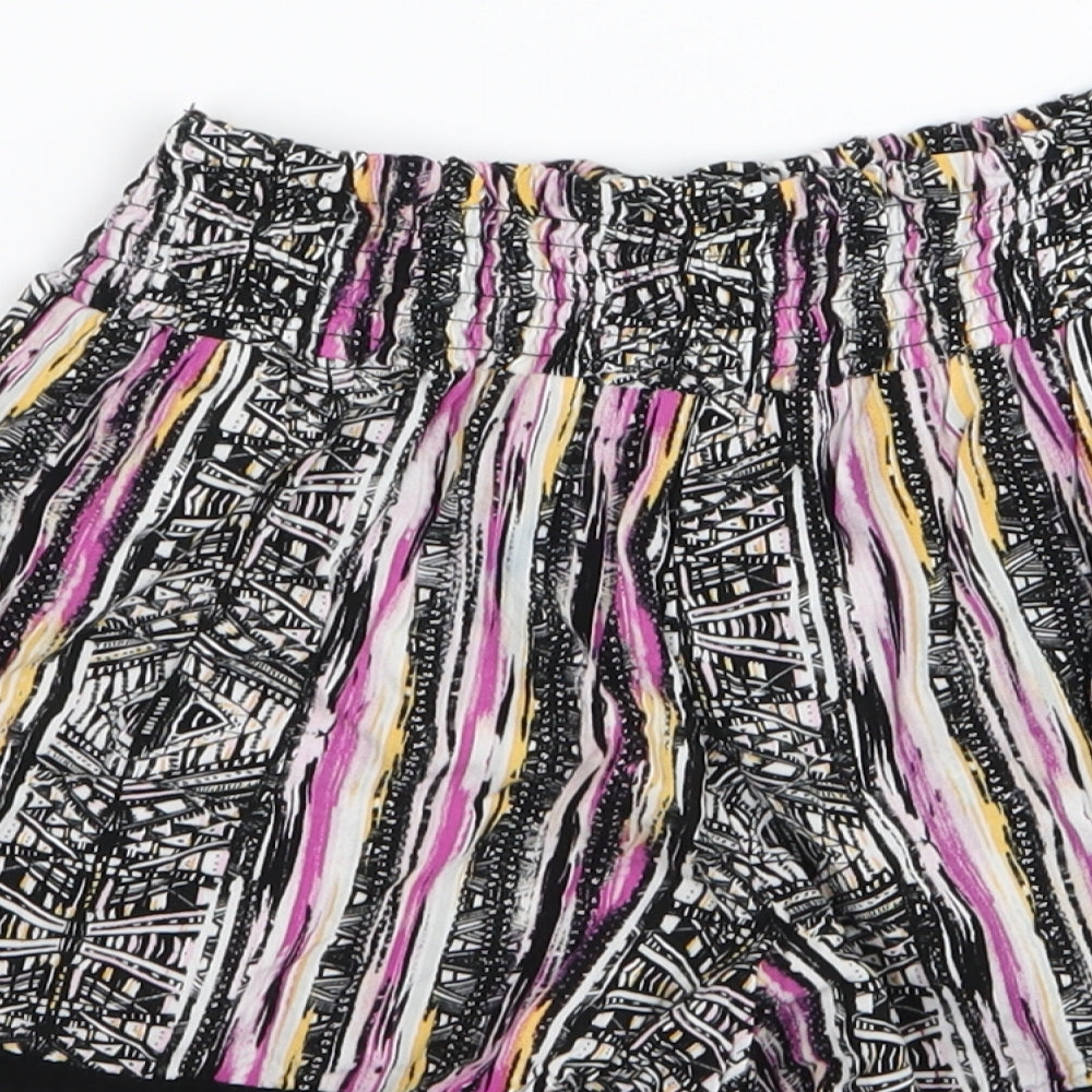 Cotton On Womens Multicoloured Geometric  Sweat Shorts Size S - Stretch waistband