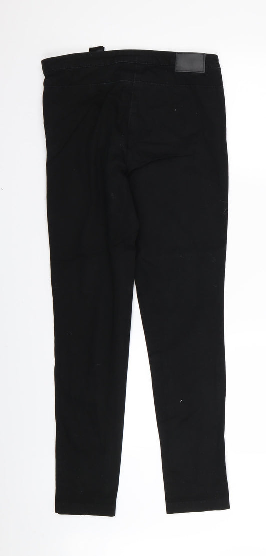 Womens UK Size 8 H&M Regular Fit Black Trousers