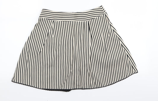 Miss Selfridge Womens White Striped  Mini Skirt Size 8