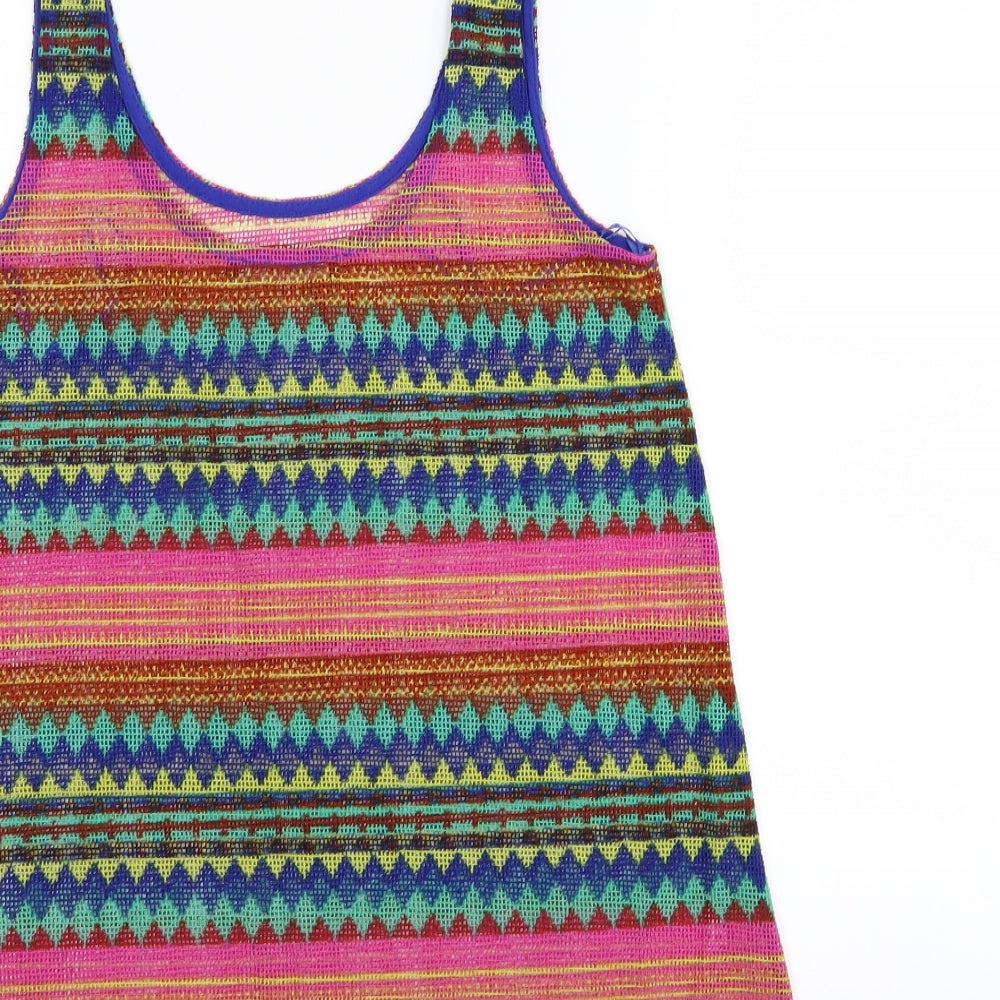 Primark Womens Multicoloured Striped Basic Tank Size 6