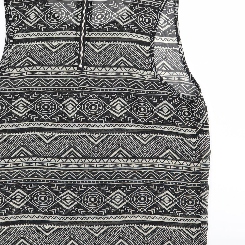 Womens UK Size 10 New Look Black Basic Tank