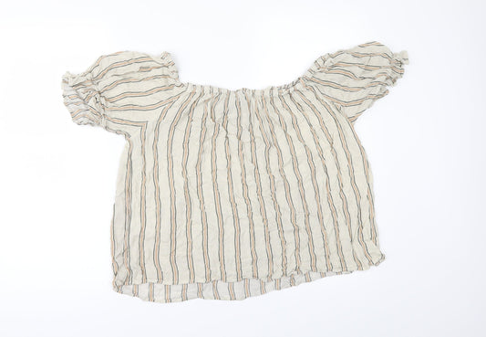 Primark Womens Beige Tunic Blouse Size 16