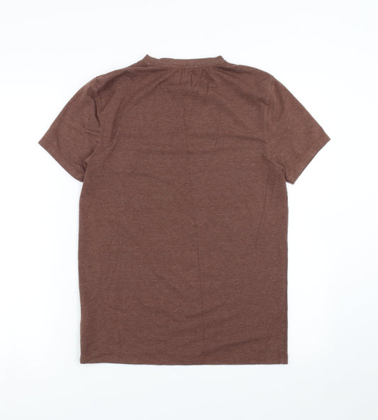Womens UK Size S ASOS Brown Basic T-Shirt