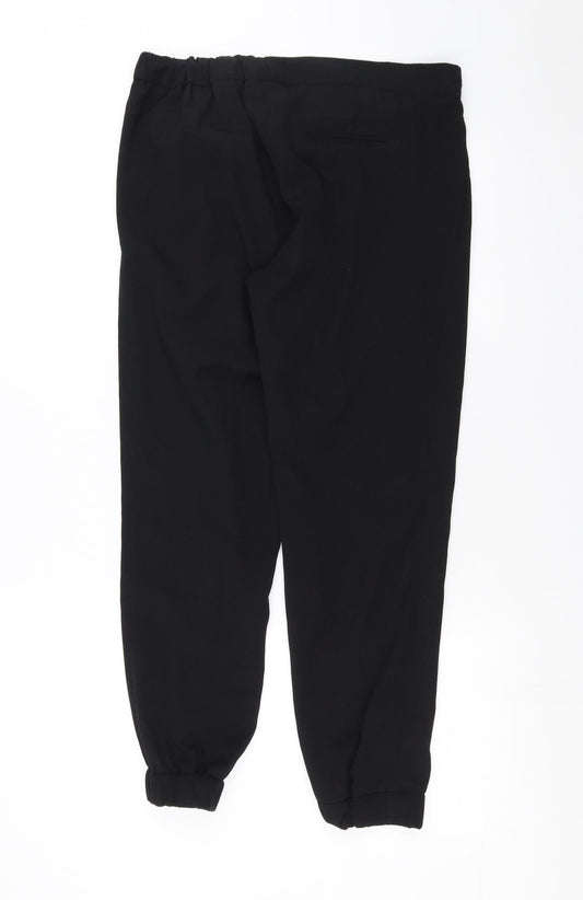Womens UK Size 4 Topshop Regular Fit Black Trousers