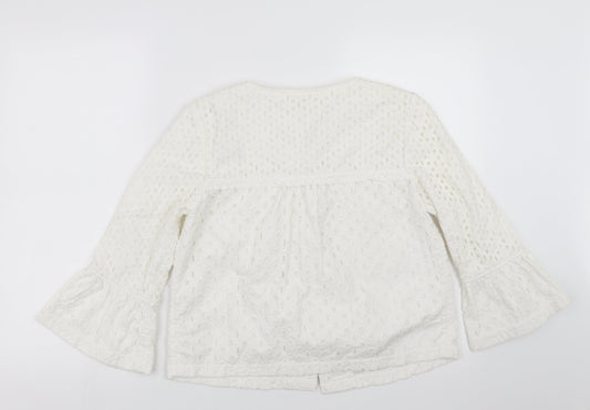 Womens UK Size 10 Marks and Spencer White Jacket