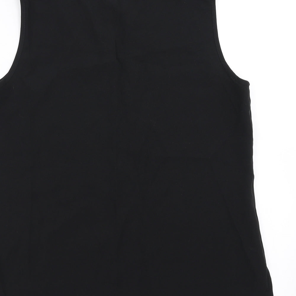 Womens UK Size 12 Preworn Black Basic Blouse
