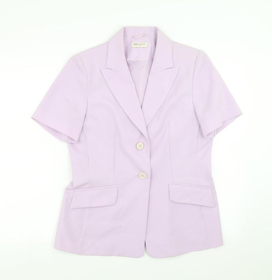 Bonmarché Womens Purple Jacket Suit Jacket Size 12 - Shoulder Pads