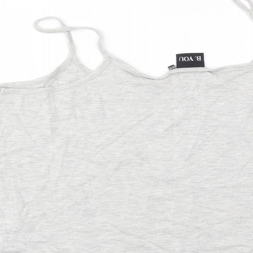 B. You Womens Grey Basic T-Shirt Size 16