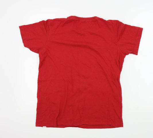 Preworn Mens Red Colourblock T-Shirt Size S - SHAMON