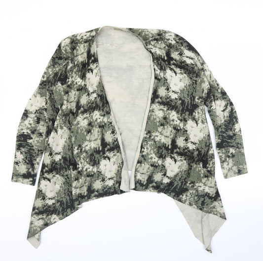 TU Womens Green Camouflage Cardigan Jumper Size 12