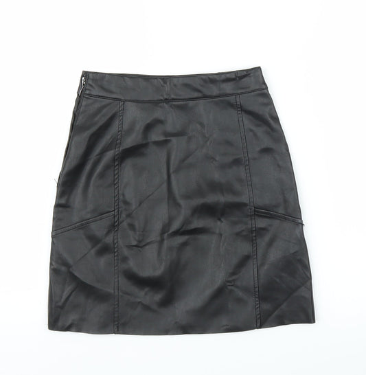 H&M Womens Black   A-Line Skirt Size 4