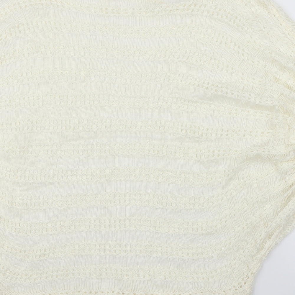 Krisp Womens Ivory Cardigan Jumper Size M