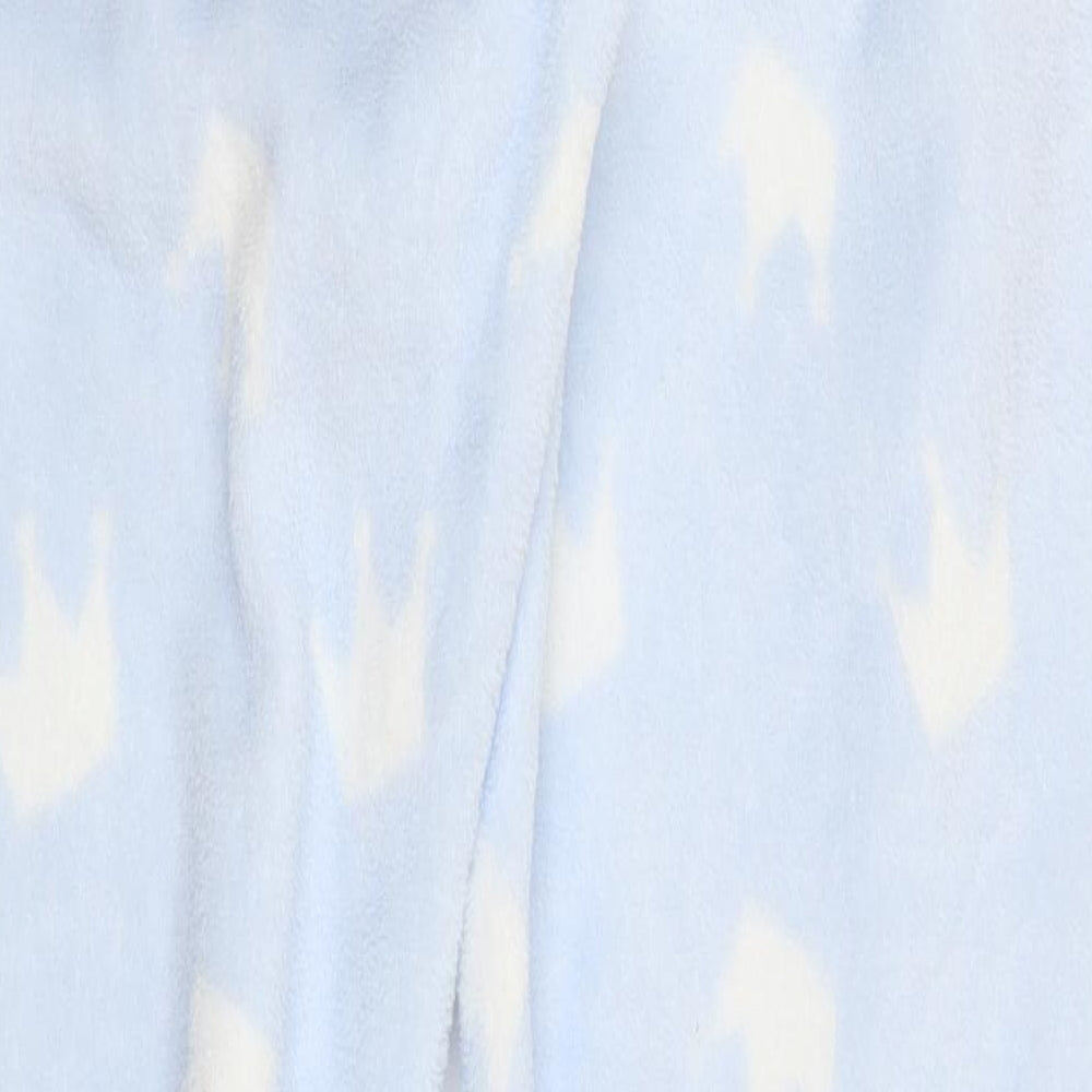 Primark Womens Blue Geometric Trousers Size 6 L29 in - Crown Print Loungwear