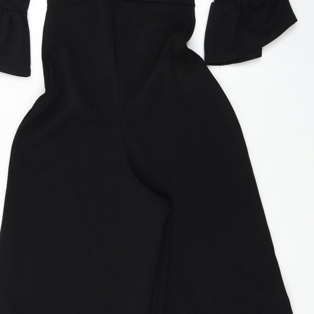 Missguided Womens Black Jumpsuit One-Piece Size 8