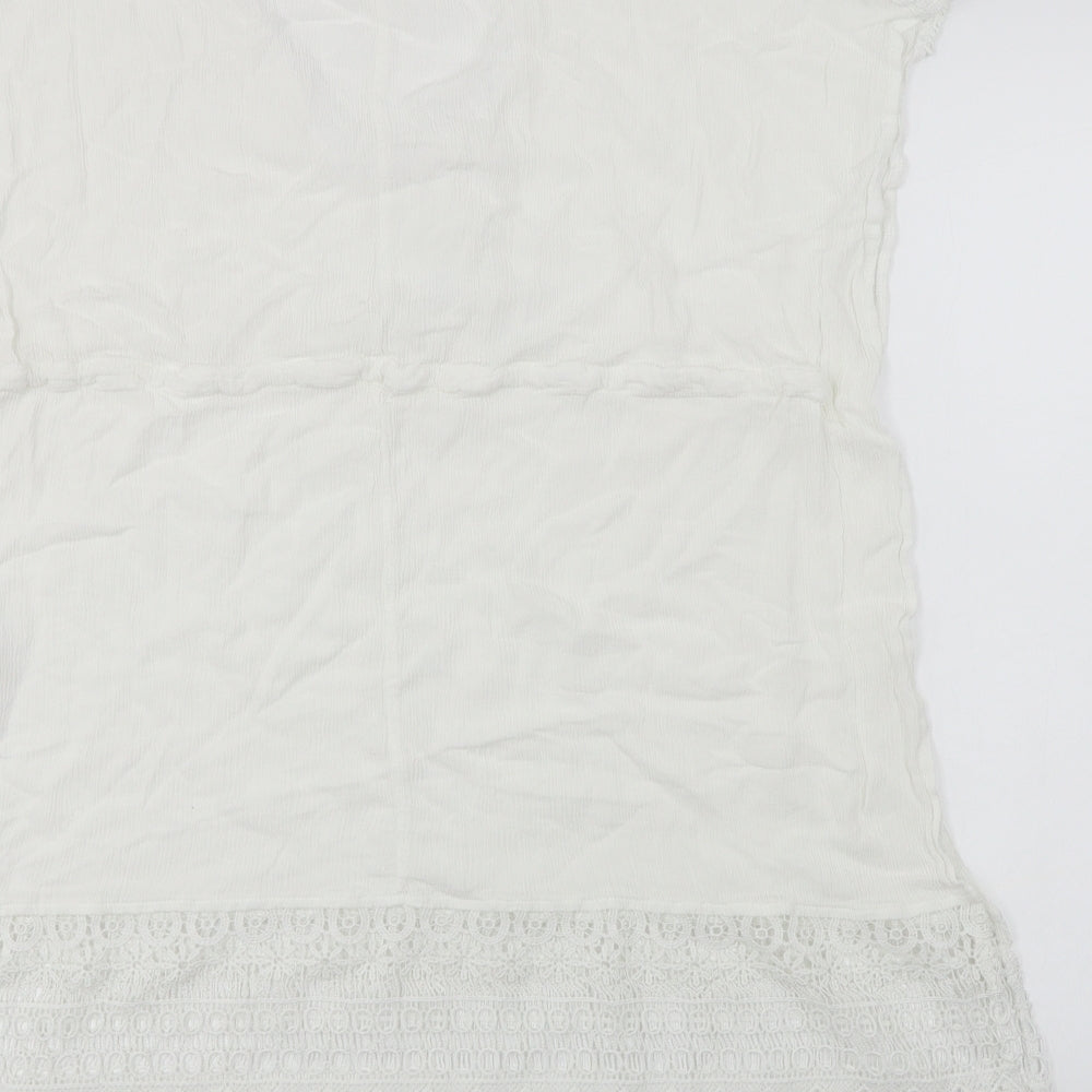 Womens UK Size M New Look White Basic T-Shirt