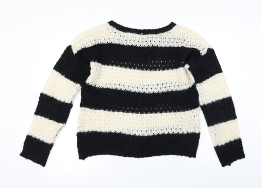 Atmosphere Womens Beige Striped Pullover Jumper Size 14