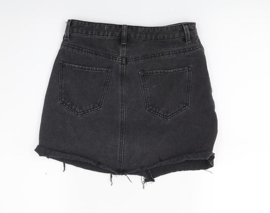 Primark Womens Black  Denim Mini Skirt Size 6