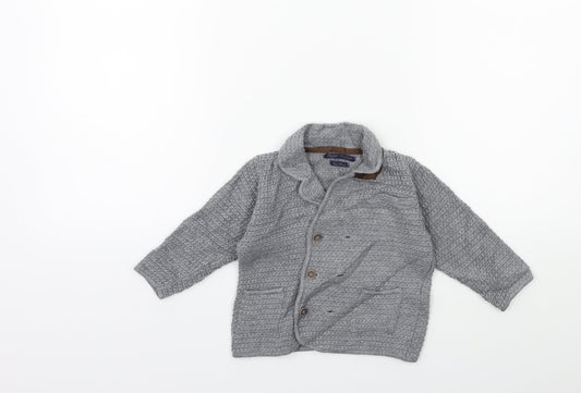 Mayoral Baby Grey Knit Cardigan Jumper Size 3-6 Months