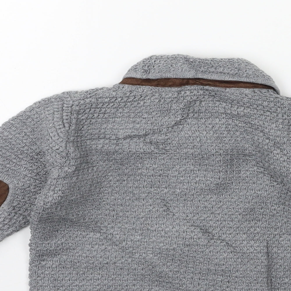 Mayoral Baby Grey Knit Cardigan Jumper Size 3-6 Months