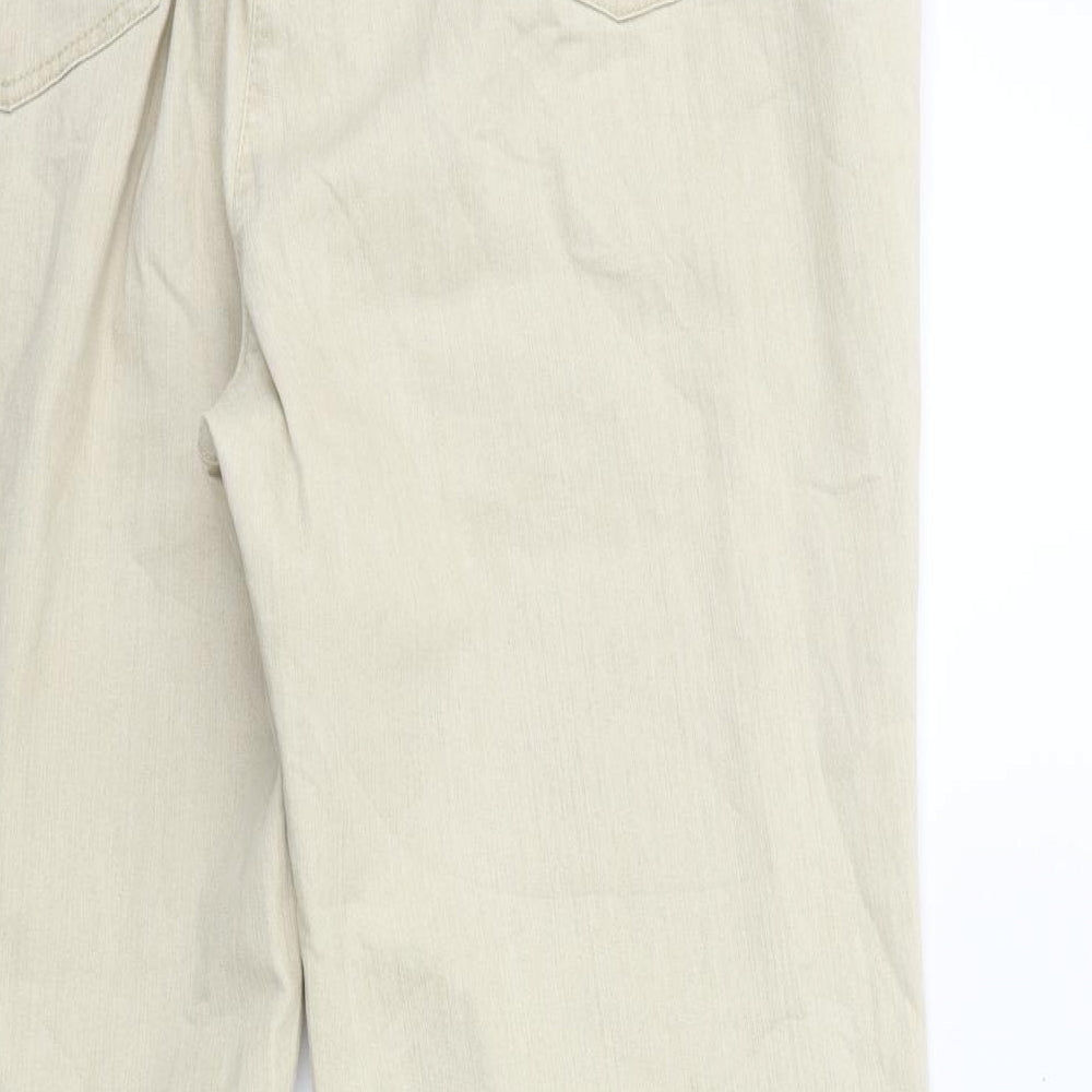 Womens UK Size 20 ZERRES Regular Fit Straight Beige Jeans