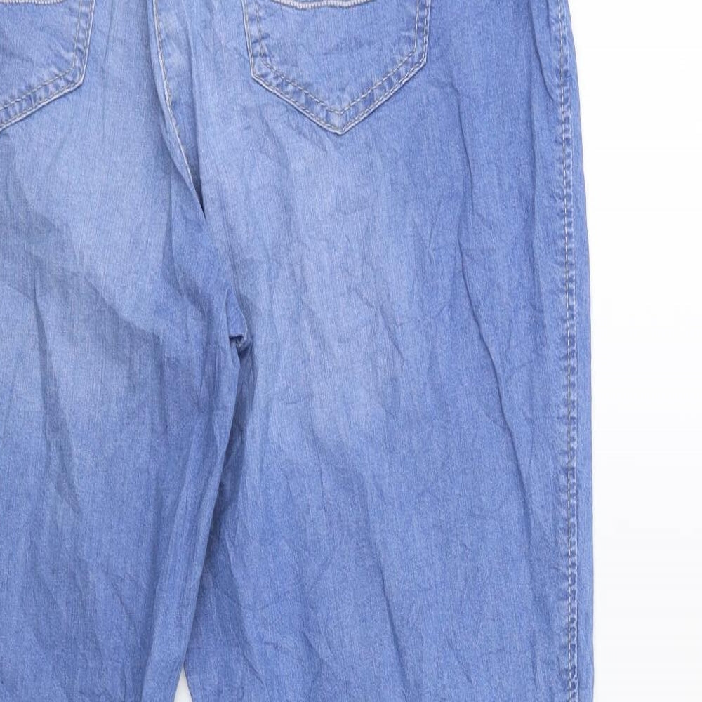 Braxx Womens Blue Denim Straight Jeans Size 16 L25 in
