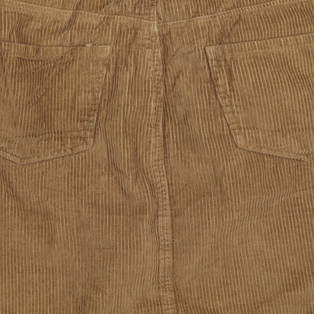 Pieces Womens Beige  Corduroy Mini Skirt Size M