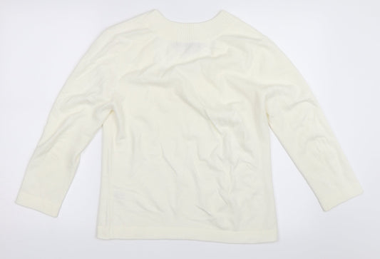 Nutshell Womens Ivory Pullover Jumper Size L